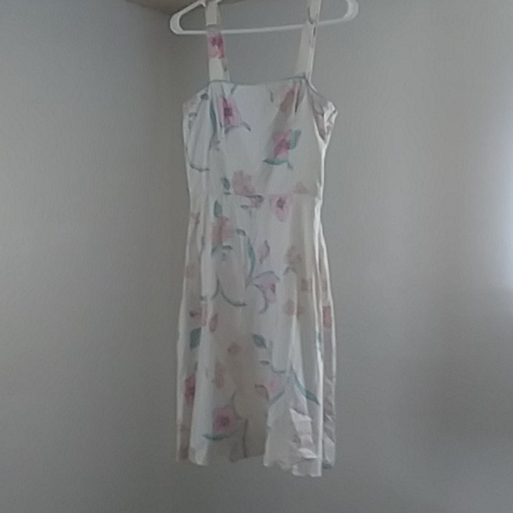 Cute floral print empire waist sun dress